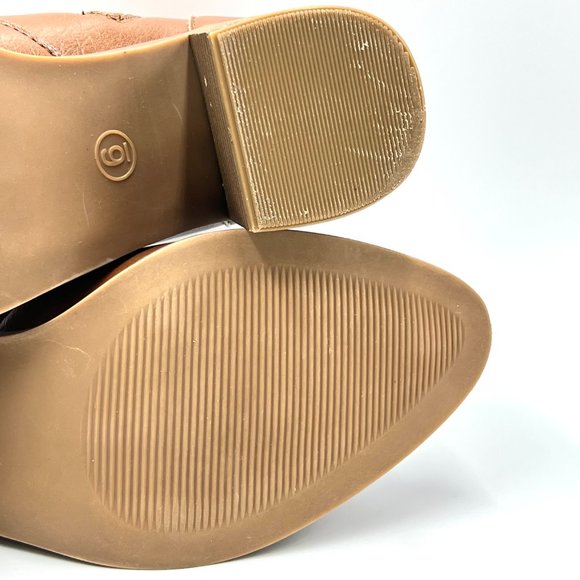 Universal Thread Womens Cognac Brown Faux Vegan Leather Block Heel Ankle Boots 6 - Picture 11 of 15